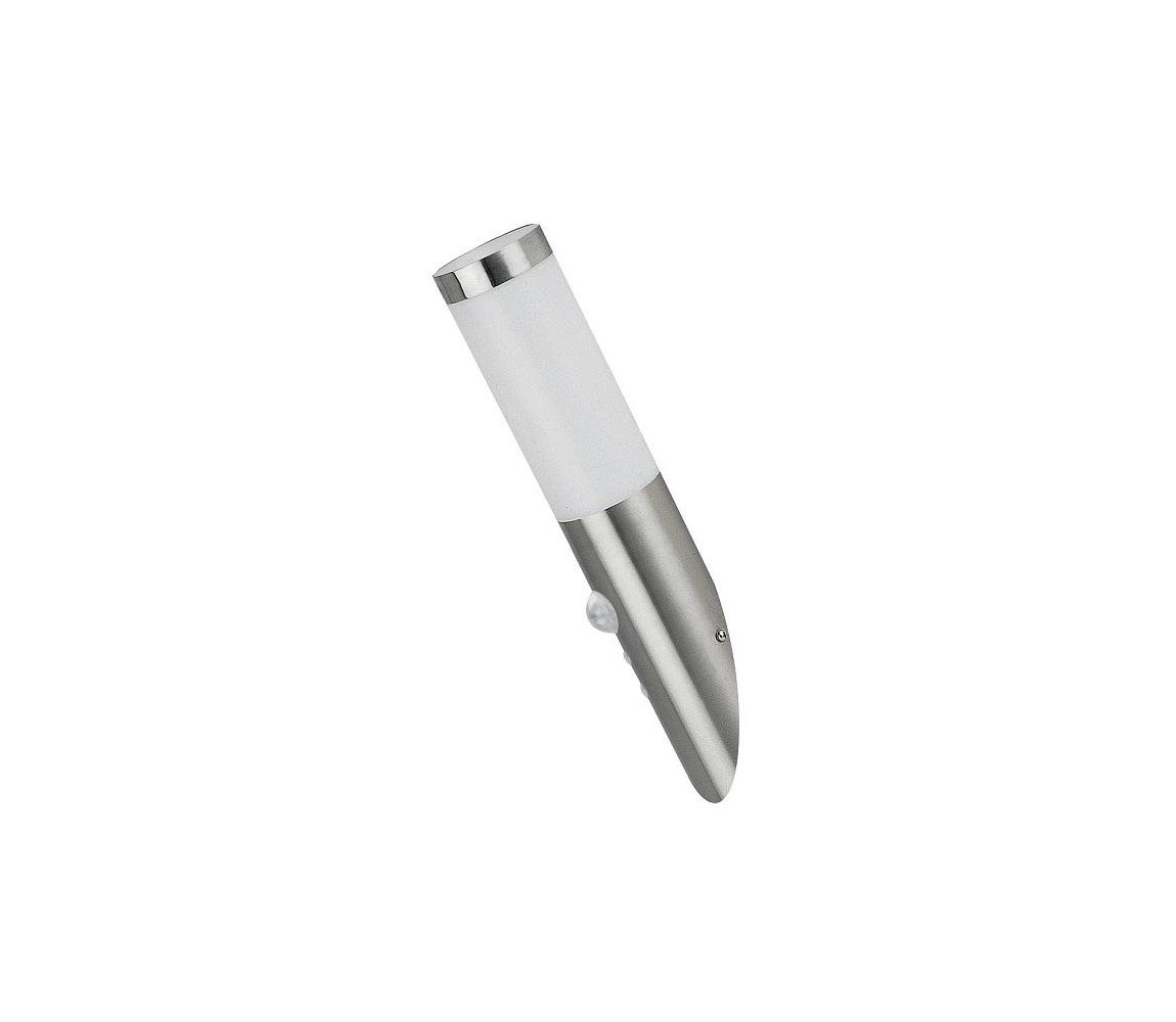 Rabalux 8266 - Kinkiet zewnętrzny z czujnikiem INOX TORCH 1xE27/25W/230V IP44