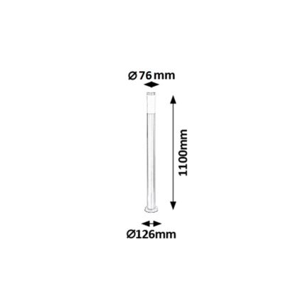 Rabalux 8268 - Lampa zewnętrzna z czujnikiem INOX TORCH IP44