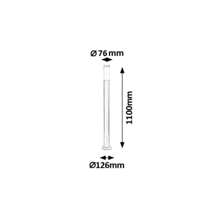 Rabalux 8268 - Lampa zewnętrzna z czujnikiem INOX TORCH IP44