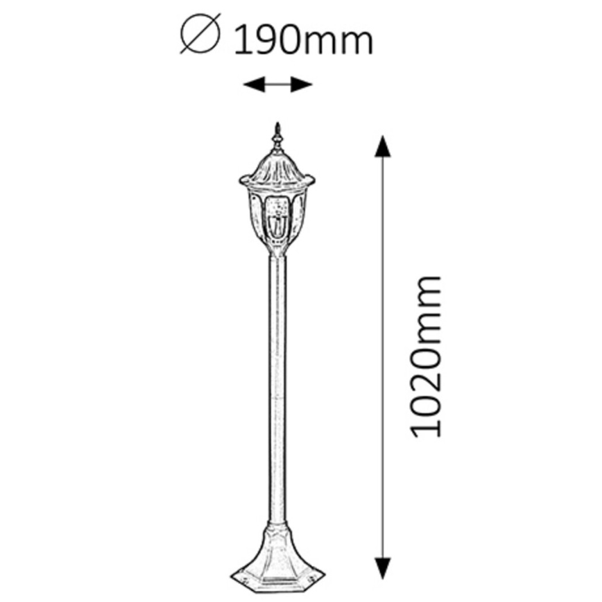 Rabalux - Lampa zewnętrzna 1xE27/60W/230V IP43 czarna