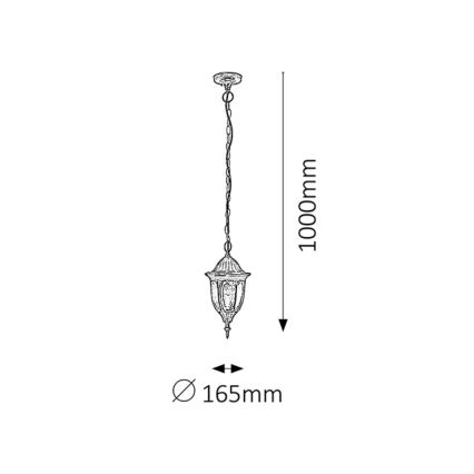 Rabalux - Lampa zewnętrzna 1xE27/60W/230V IP43 złota/patyna/czarna