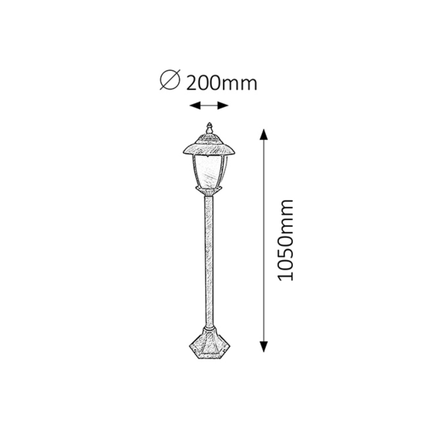 Rabalux - Lampa zewnętrzna 1xE27/60W/230V 105 cm