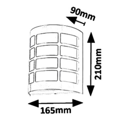 Rabalux 8799 - Kinkiet zewnętrzny SEVILLA 1xE27/11W/230V IP44