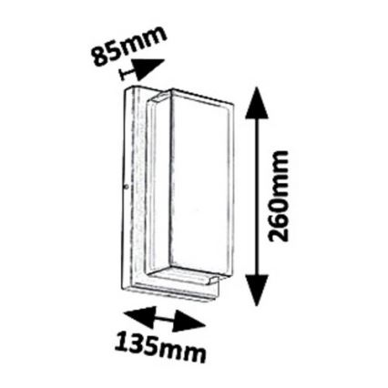 Rabalux 8830 - LED Kinkiet zewnętrzny ANDORRA LED/12W/230V IP54