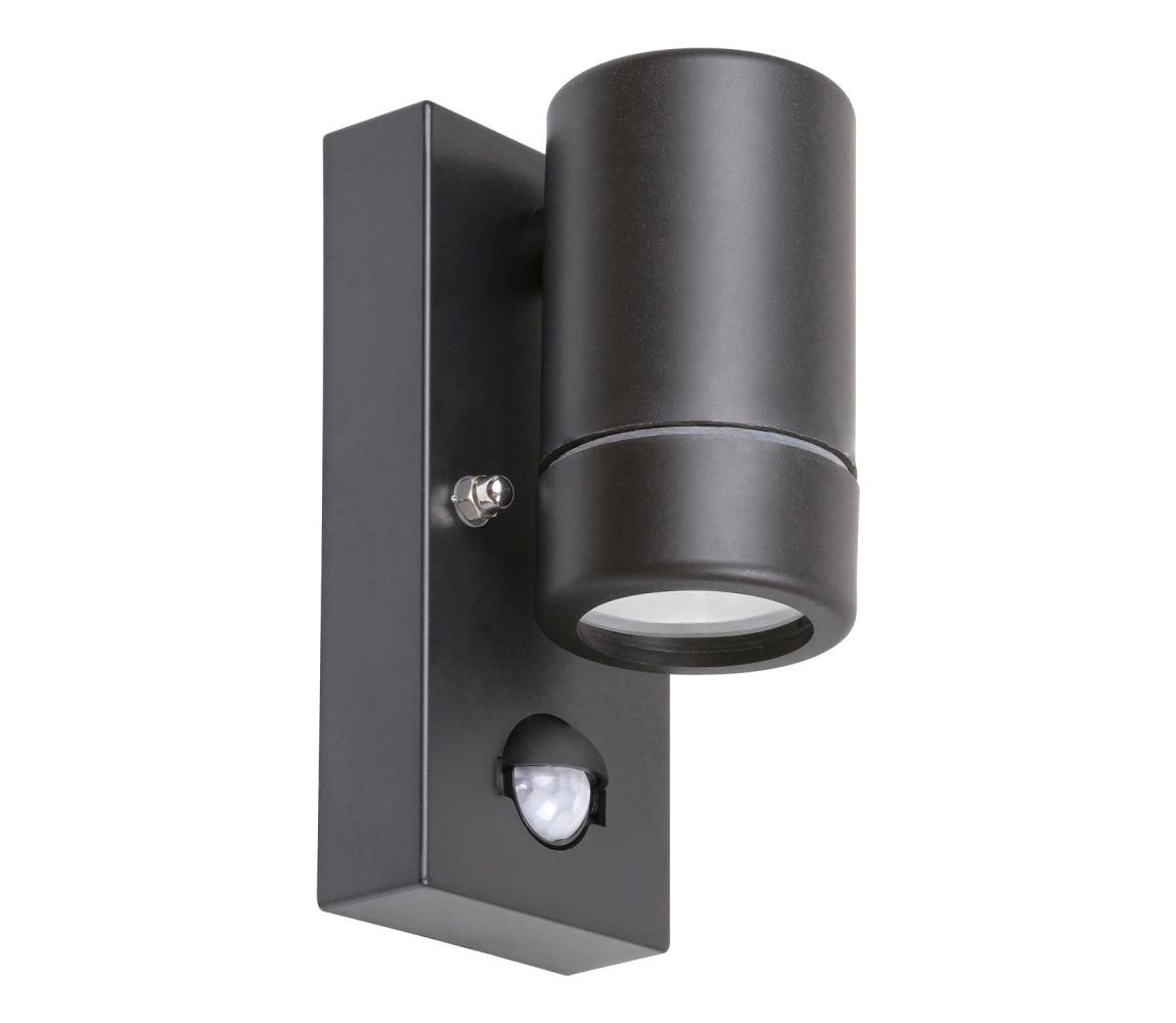Rabalux 8834 - Kinkiet zewnętrzny z czujnikiem MEDINA 1xGU10/10W/230V IP44 czarny