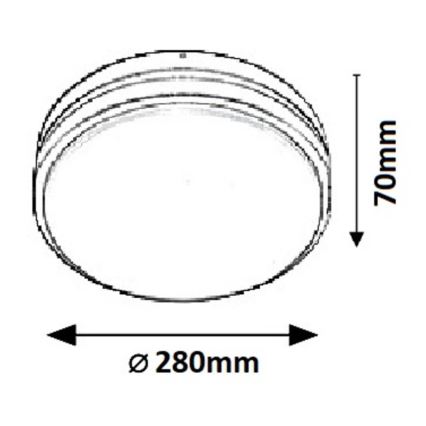 Rabalux - LED Zewnętrzna lampa sufitowa HAMBURG LED/12W/230V IP44