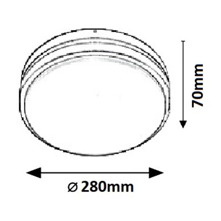 Rabalux - LED Zewnętrzna lampa sufitowa HAMBURG LED/12W/230V IP44