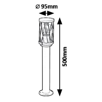 Rabalux 8889 - Lampa zewnętrzna BUDAPEST 1xE27/40W/230V IP44