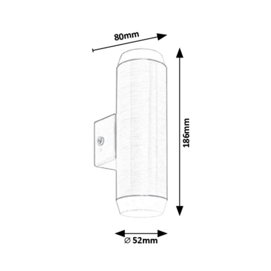 Rabalux - LED Kinkiet zewnętrzny 2xLED/4W/230V brązowy IP44