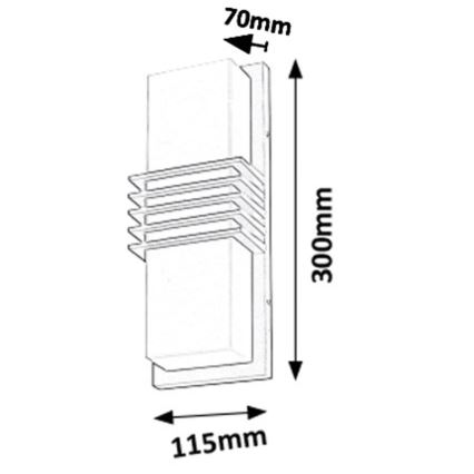 Rabalux - LED Kinkiet zewnętrzny LED/12W/230V IP44 800lm 4000K