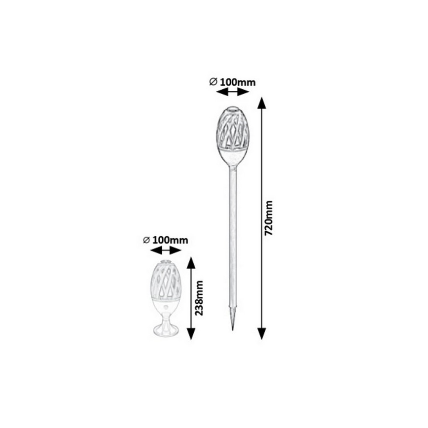 Rabalux - LED Oświetlenie zewnętrzne LED/5W/ z baterią do ładowania przez USB IP65