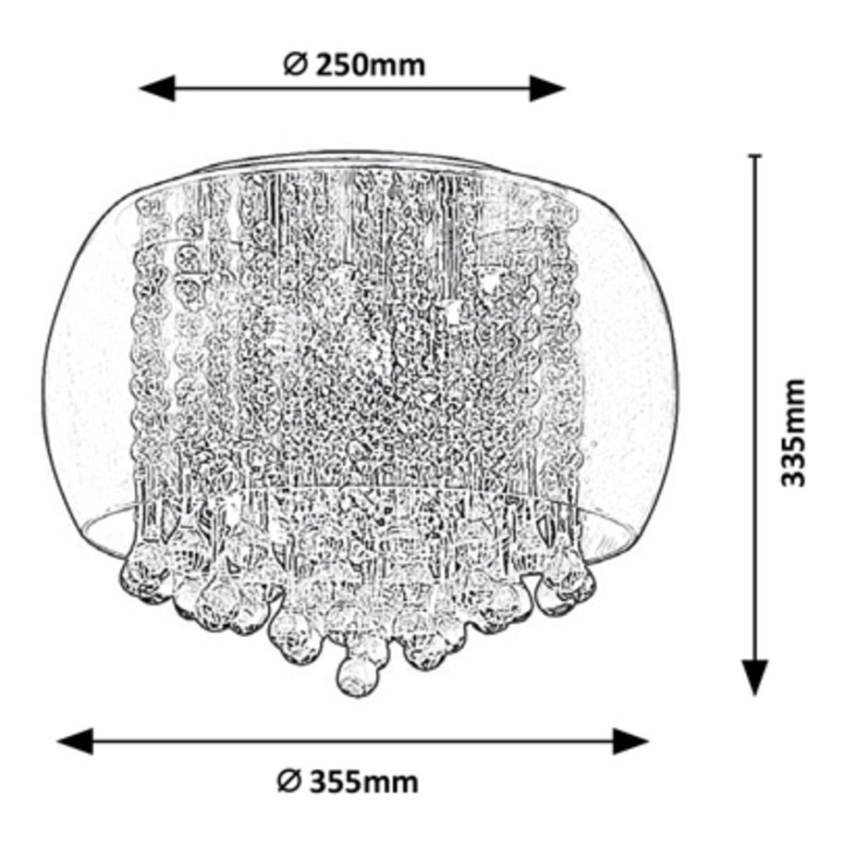 Rabalux - Kryształowa lampa sufitowa 6xG9/40W/230V st. 35,5 cm