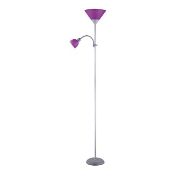 Rabalux - Lampa podłogowa 1xE27/100W+E14/25W szara/fioletowa