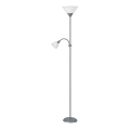 Rabalux - Lampa podłogowa 1xE27/100W+E14/25W szary/biały