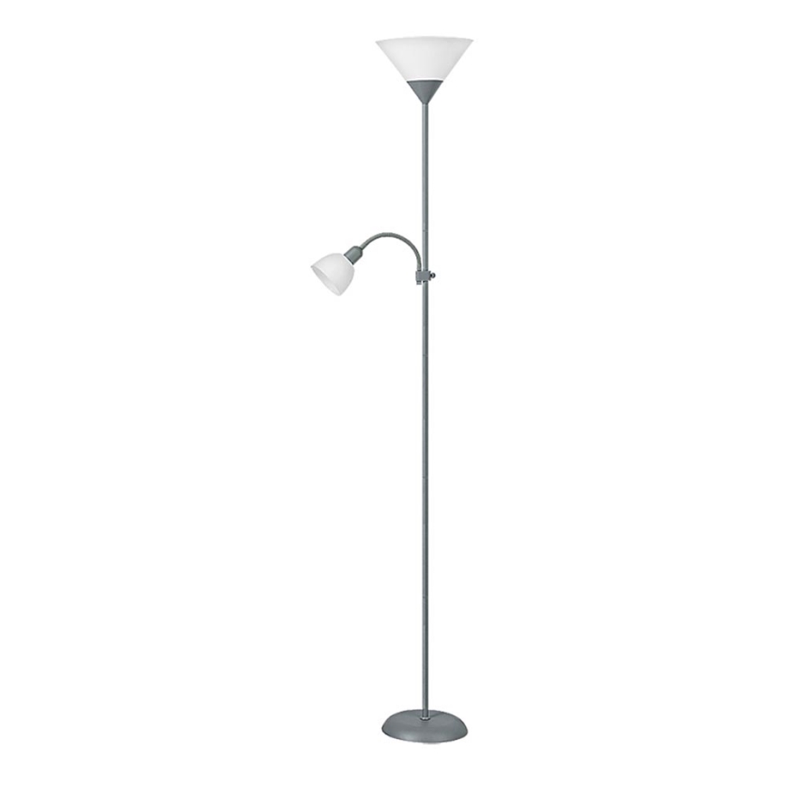 Rabalux - Lampa podłogowa 1xE27/100W+E14/25W szary/biały