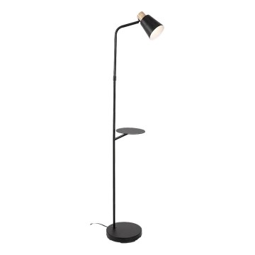 Rabalux - Lampa podłogowa z półką 1xE27/40W/230V czarna