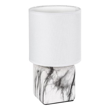 Rabalux - Lampa stołowa 1xE14/40W/230V, biała z dekorem marmuru