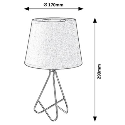 Rabalux - Lampa stołowa 1xE14/40W/230V czarna/złota