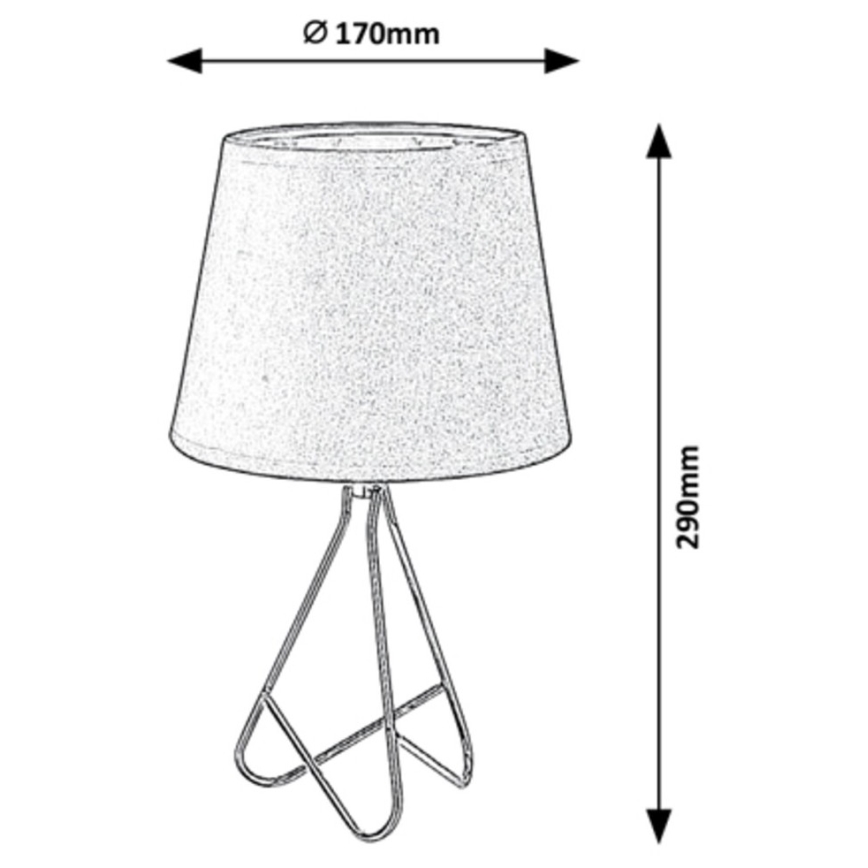 Rabalux - Lampa stołowa 1xE14/40W/230V czarna/złota