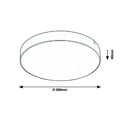 Rabalux - Oprawa sufitowa LED/24W/230V 2800K/4000K/6000K IP44 biała śr. 30 cm