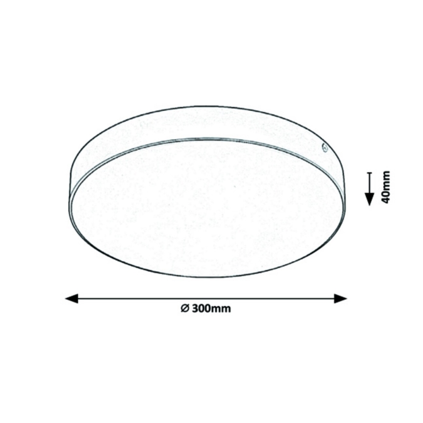 Rabalux - Oprawa sufitowa LED/24W/230V 2800K/4000K/6000K IP44 biała śr. 30 cm