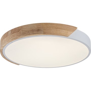 Rabalux - Lampa sufitowa LED/24W/230V 3000K biały/dąb Ø 61 cm