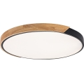 Rabalux - Lampa sufitowa LED/42W/230V 3000/4000/6500K czarna/dąb Ø 61 cm