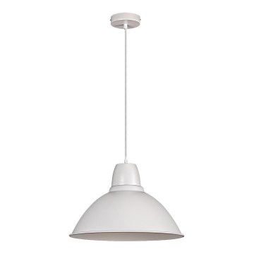 Rabalux - Lampa wisząca na lince 1xE27/60W/230V śr. 36 cm biała
