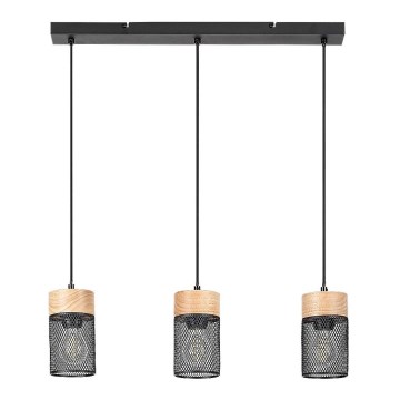 Rabalux - Lampa wisząca na linkach 3xE27/25W/230V buk