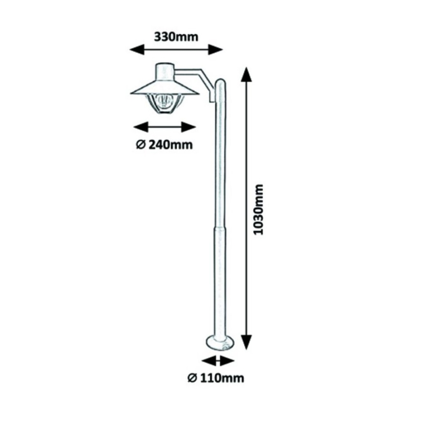 Rabalux - Lampa zewnętrzna 1xE27/10W/230V IP44