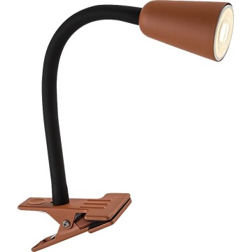 Rabalux - Lampka biurkowa z klipsem 1xGU10/7W/230V pomarańczowa