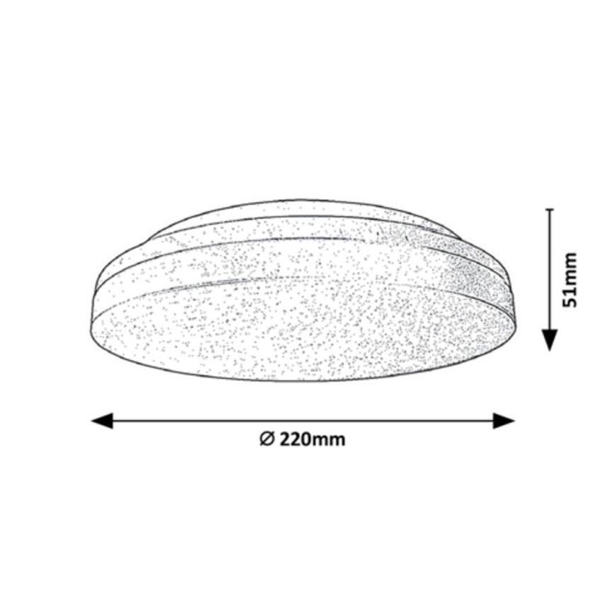 Rabalux - plafon łazienkowy LED/18W/230V IP54 3000K/4000K/6000K średnica 22 cm