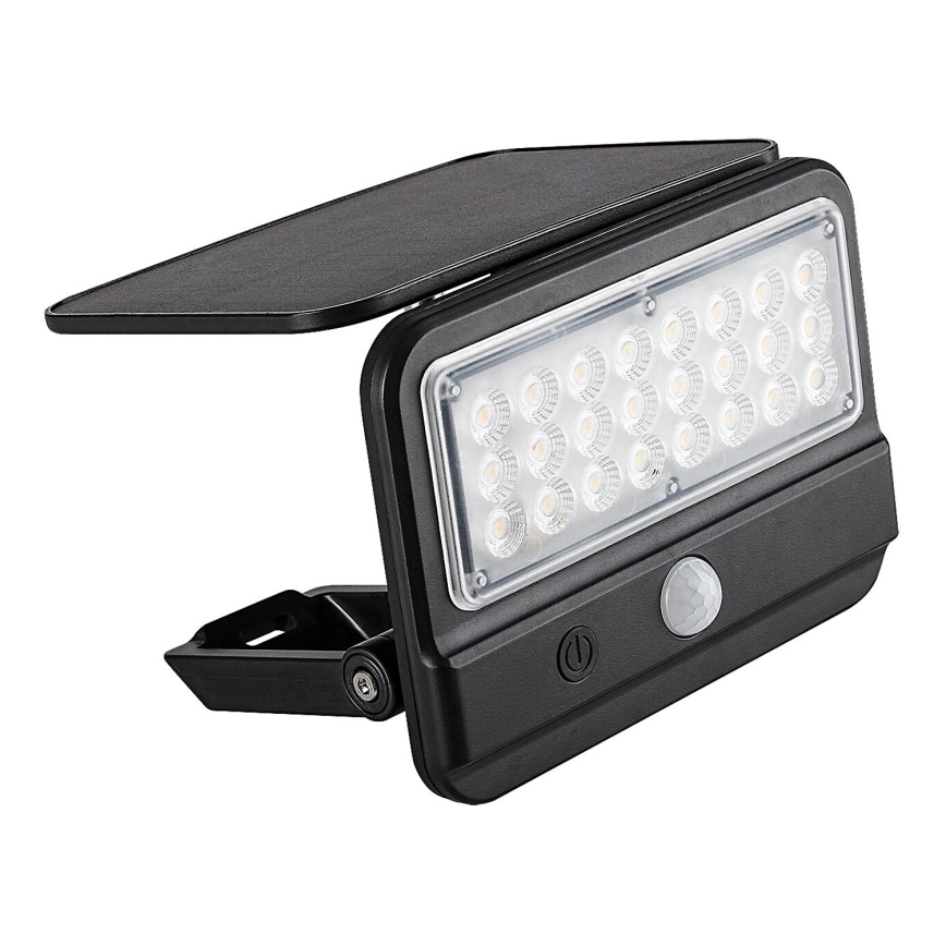 Rabalux - LED Kinkiet solarny z czujnikiem LED/7W/3,7V IP54 czarny