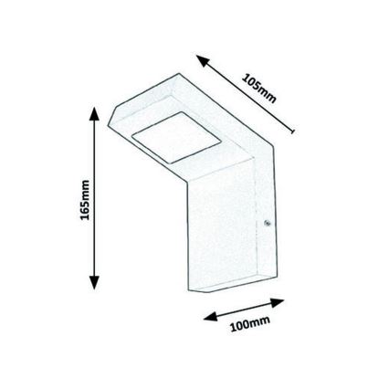 Rabalux - LED Kinkiet zewnętrzny LED/9W/230V IP44