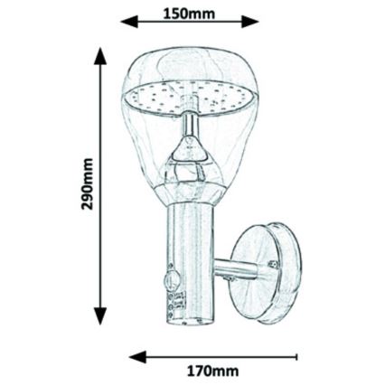 Rabalux - LED Kinkiet zewnętrzny z czujnikiem LED/8,5W/230V IP44