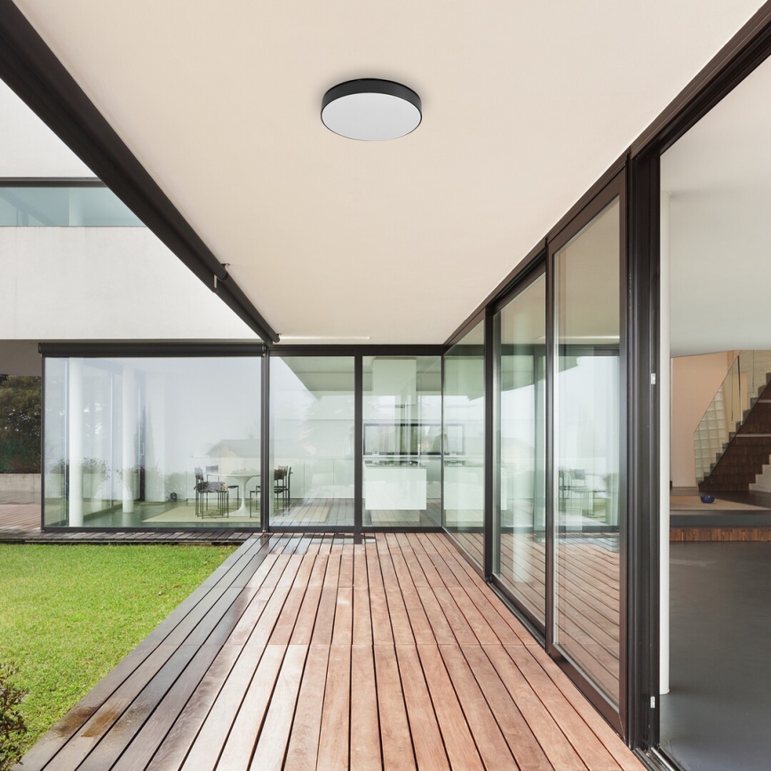 Rabalux - Plafon LED do łazienki 24W/230V 2800K/4000K/6000K IP44 czarny śr. 30 cm