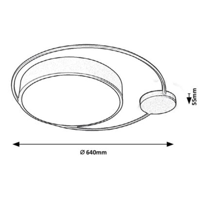 Rabalux - LED Oświetlenie sufitowe 2xLED/48W/230V