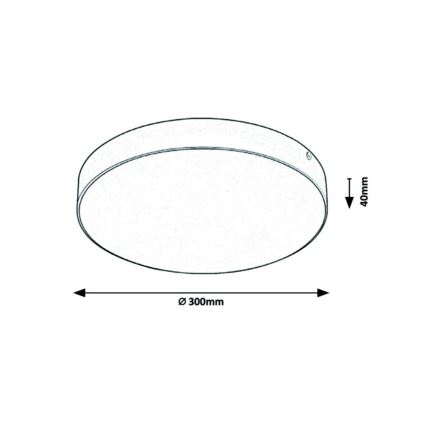 Rabalux - LED Plafon łazienkowy LED/24W/230V 2800K/4000K/6000K IP44 czarny