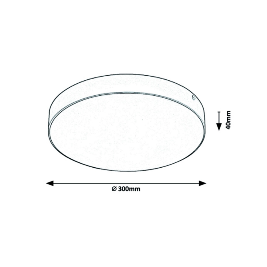 Rabalux - LED Plafon łazienkowy LED/24W/230V 2800K/4000K/6000K IP44 czarny