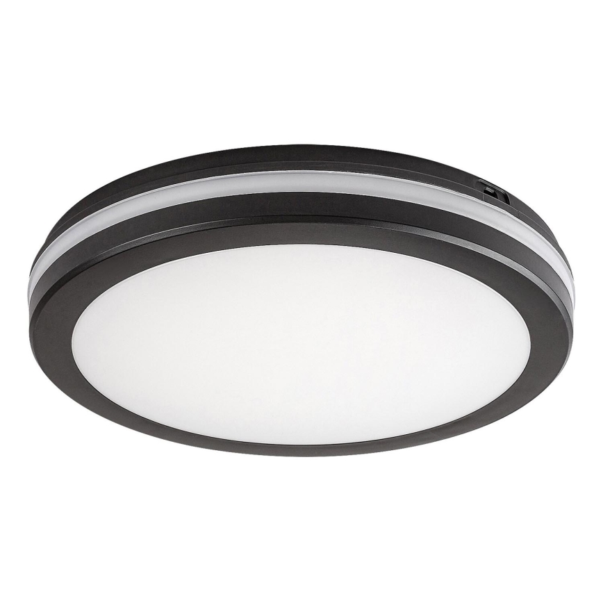 Rabalux - LED plafon łazienkowy LED/28W/230V 3000/4000/6500K IP54 czarny Ø 30 cm