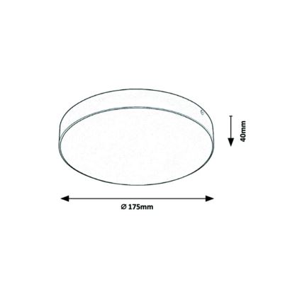 Rabalux - LED Plafon LED/18W/230V 3000-6000K IP44 czarny