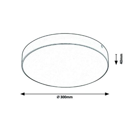 Rabalux - LED Plafon LED/24W/230V 3000-6000K IP44 biały