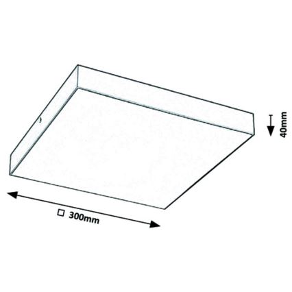 Rabalux - LED Plafon LED/24W/230V 3000-6000K IP44 biały