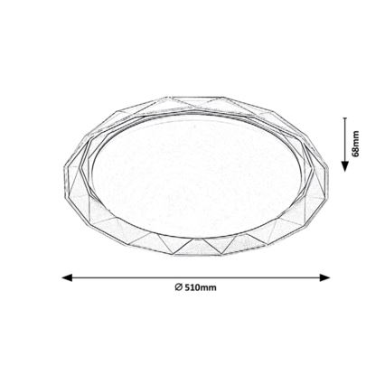 Rabalux - LED Plafon LED/48W/230V śr. 51 cm