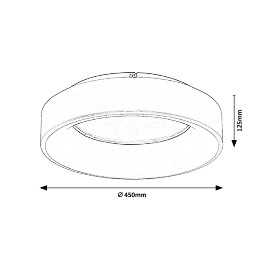 Rabalux - LED Plafon ściemnialny LED/24W/230V okrągły 3000-6000K śr. 45 cm + zdalne sterowanie