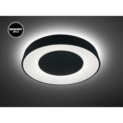 Rabalux - LED Plafon ściemnialny LED/38W/230V czarny 3000-6500K + zdalne sterowanie śr. 48 cm