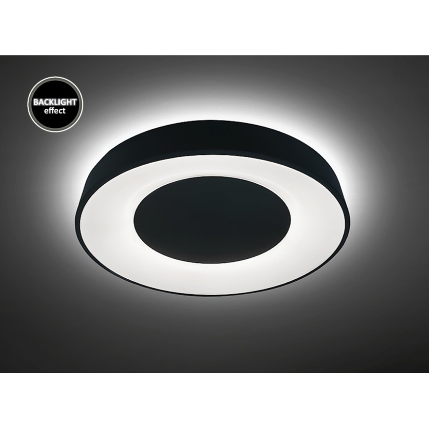 Rabalux - LED Plafon ściemnialny LED/38W/230V czarny 3000-6500K + zdalne sterowanie śr. 48 cm