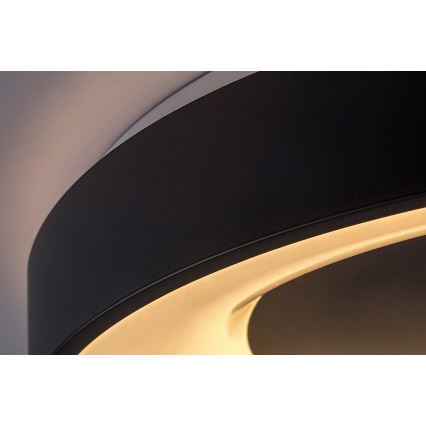 Rabalux - LED Plafon ściemnialny LED/38W/230V czarny 3000-6500K + zdalne sterowanie śr. 48 cm