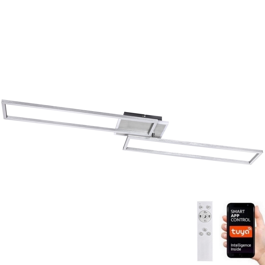 Rabalux - LED Plafon ściemnialny LED/40W/230V 2700-6500K Wi-Fi Tuya matowy chrom + pilot