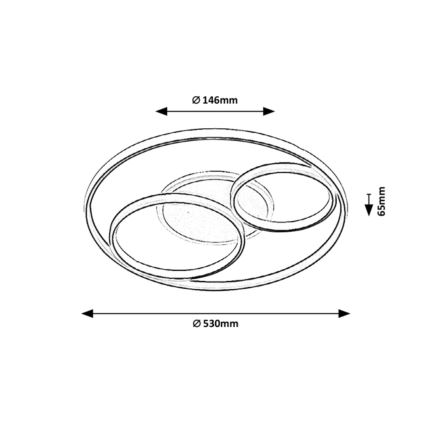 Rabalux - LED Plafon ściemnialny LED/50W/230V 3000-6000K + zdalne sterowanie